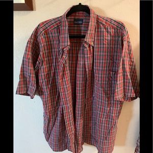 Men’s Plaid Button Down Shirt- Size XL